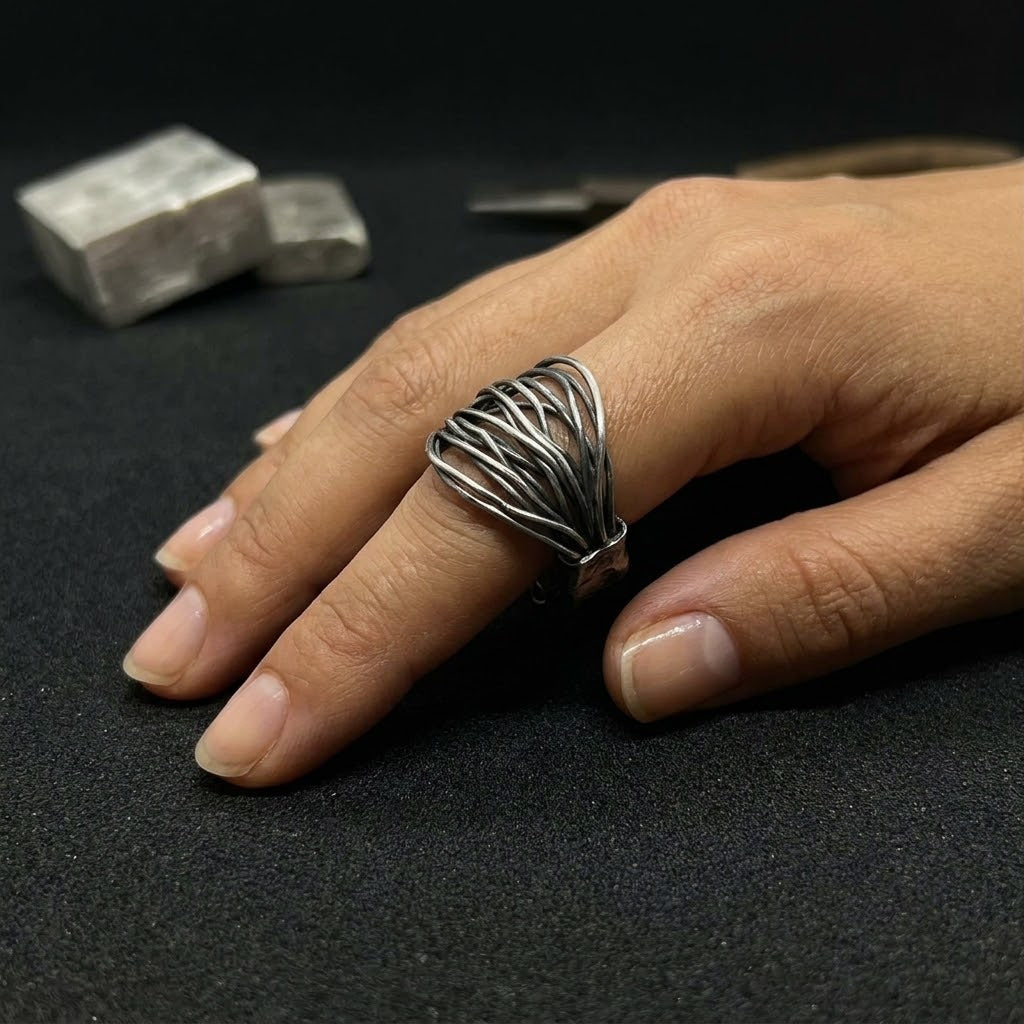 The Woven Stream Ring