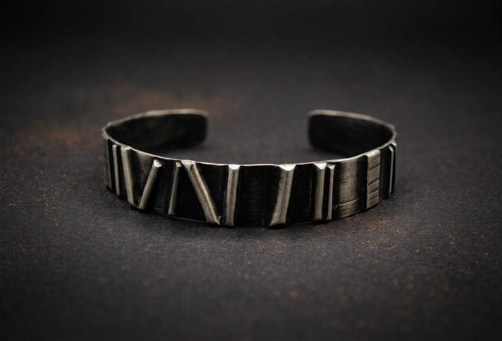 Greek Letter Silver Cuff