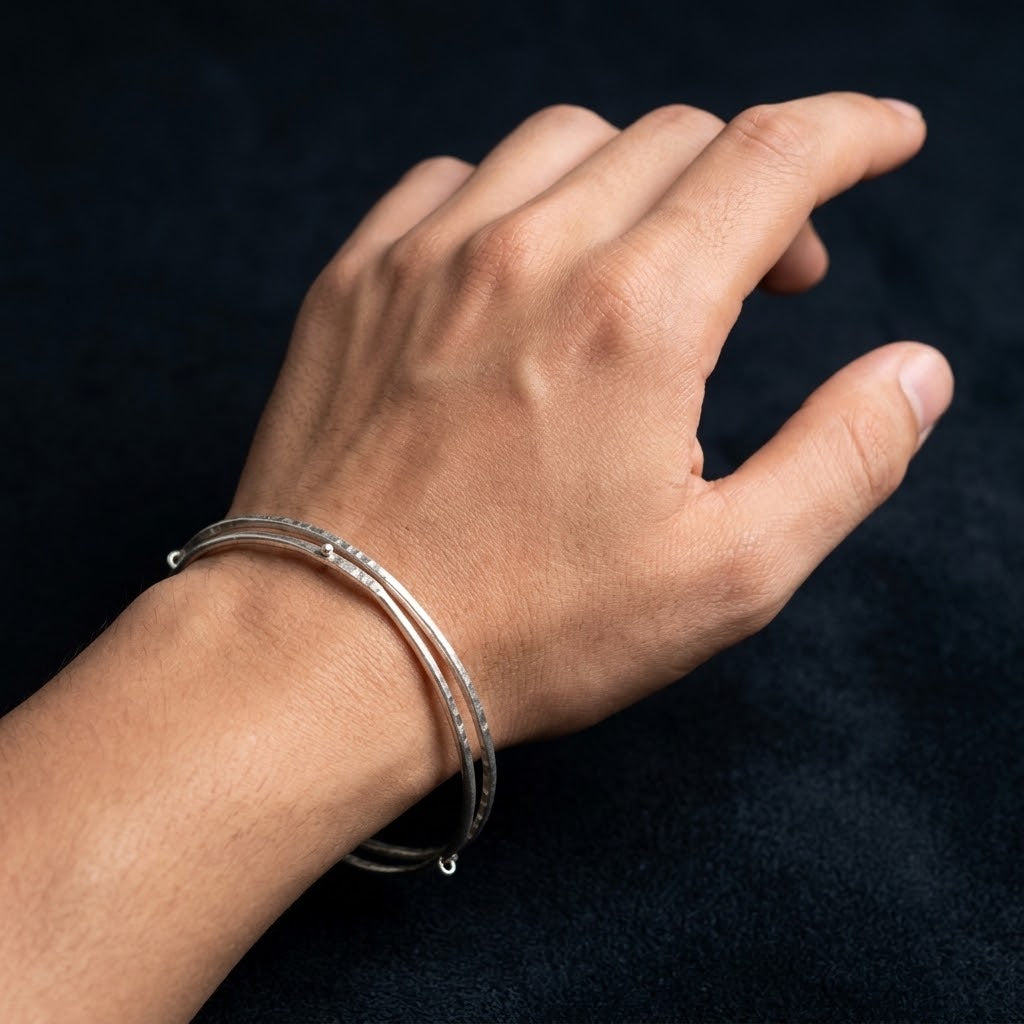Twin Wave Bangle