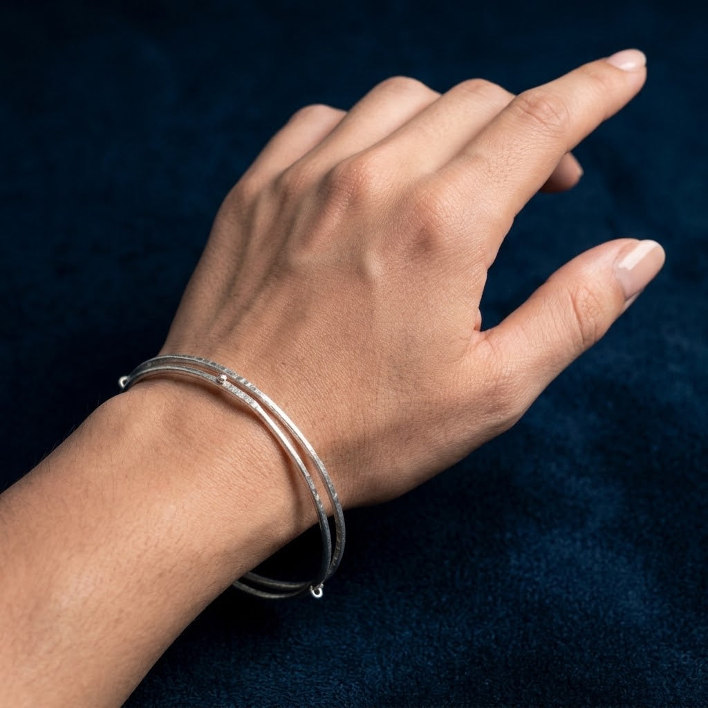 Twin Wave Bangle