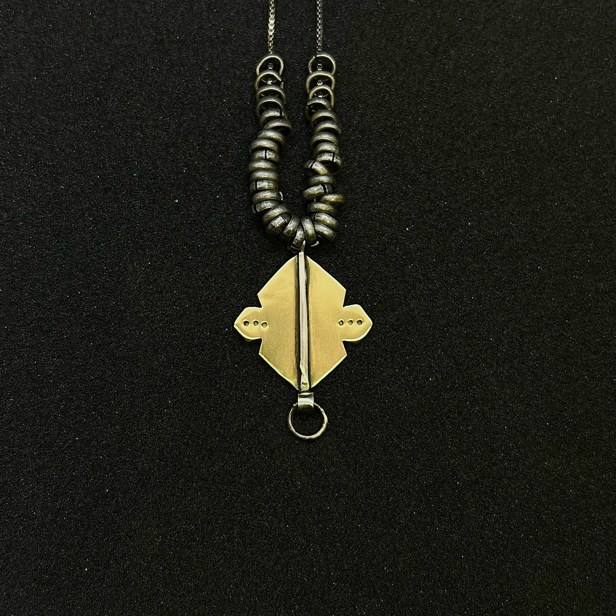Clover Brass & Silver Pendant