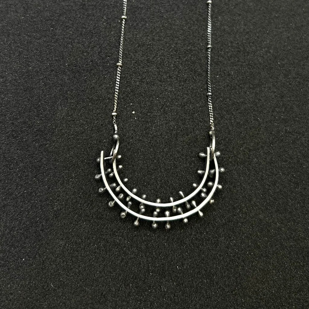 Dual-Axis Convertible Crescent Necklace