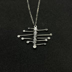 Flattened Pin Silver Pendant