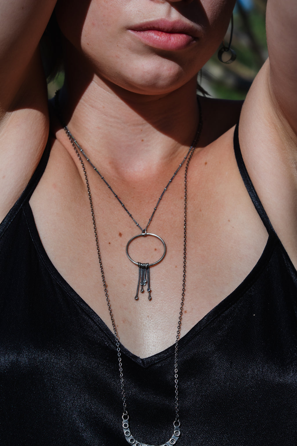 Seven Kinetic Spoon Ring Necklace