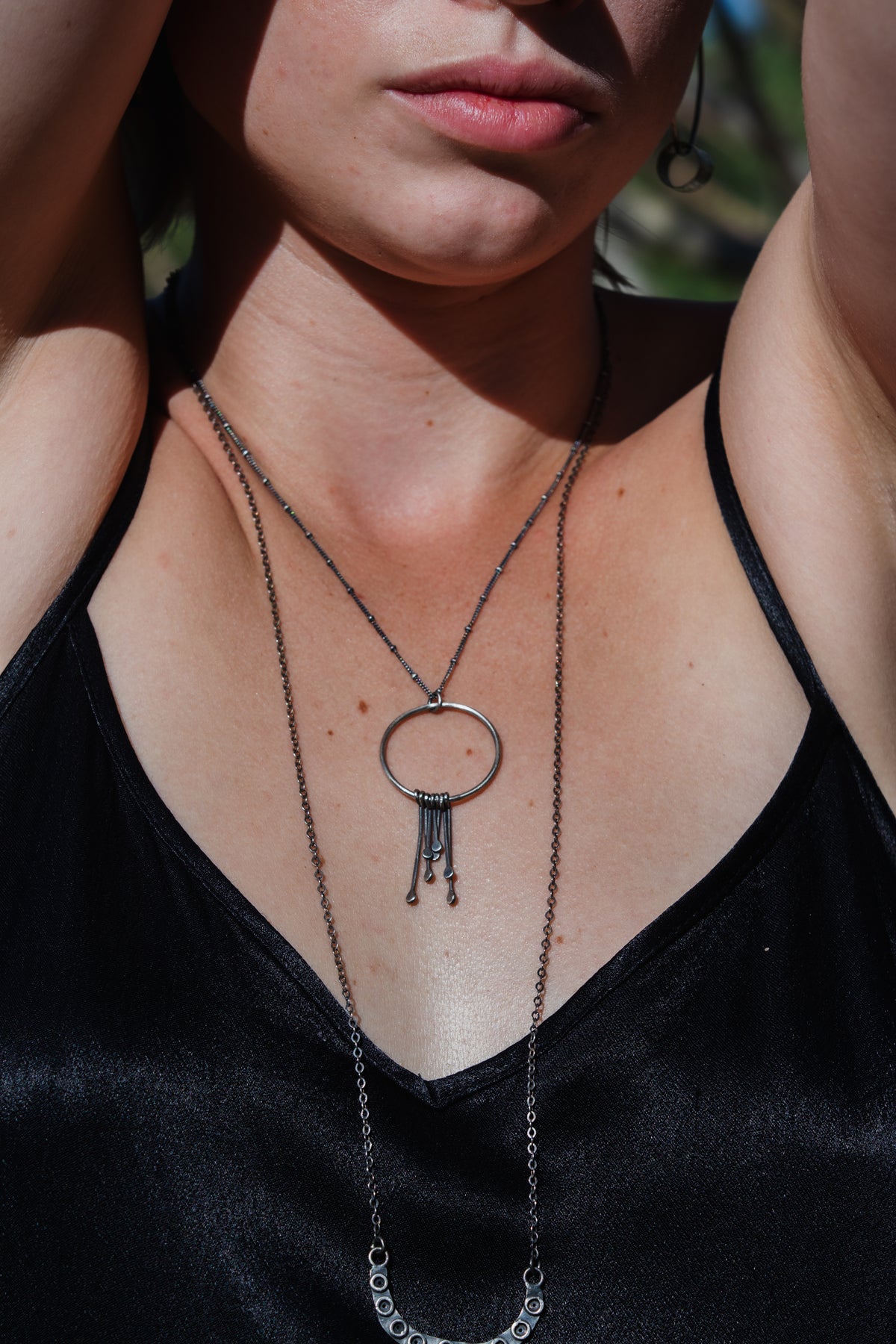 Seven Kinetic Spoon Ring Necklace