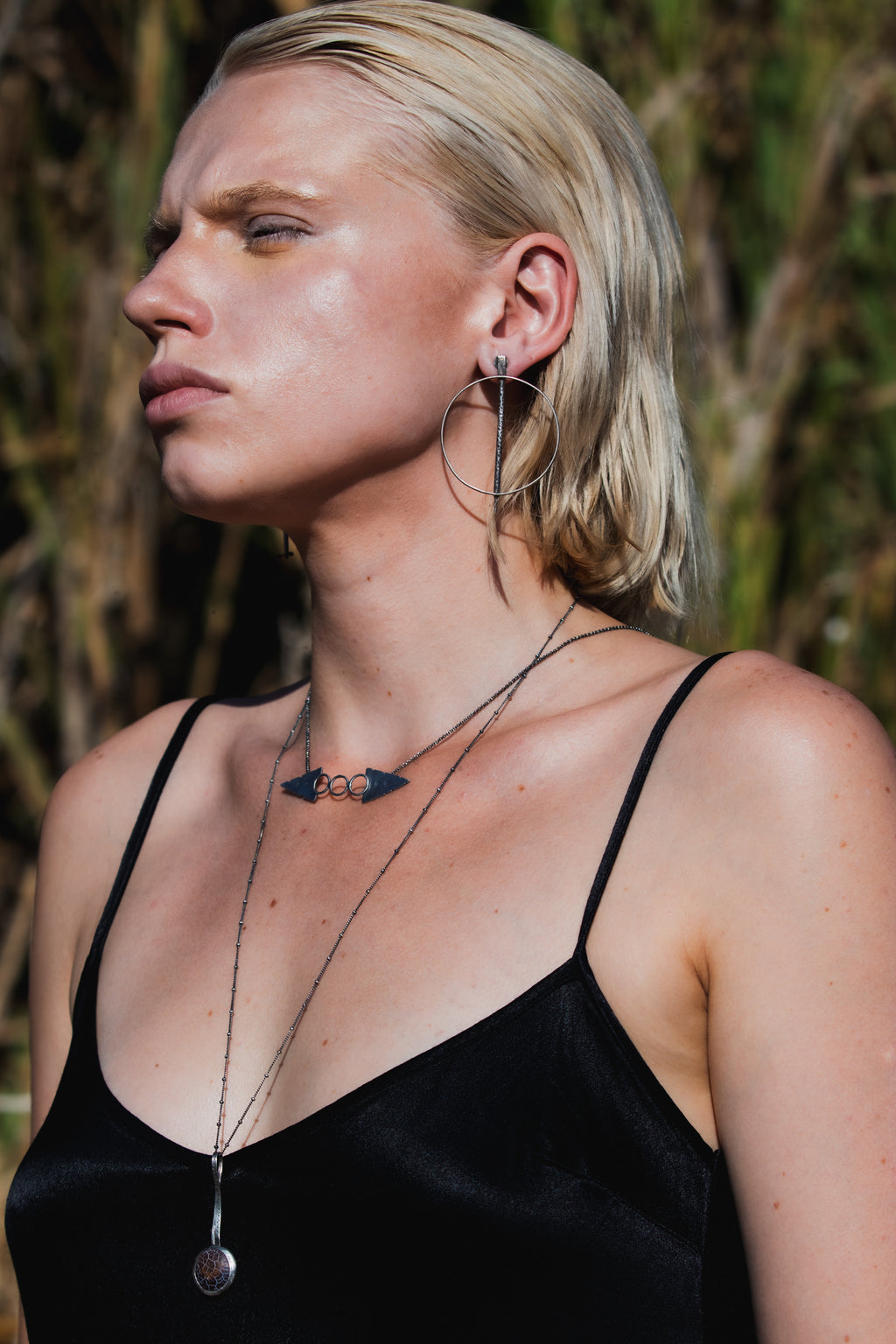 Horizontal Tribal Arrow Necklace