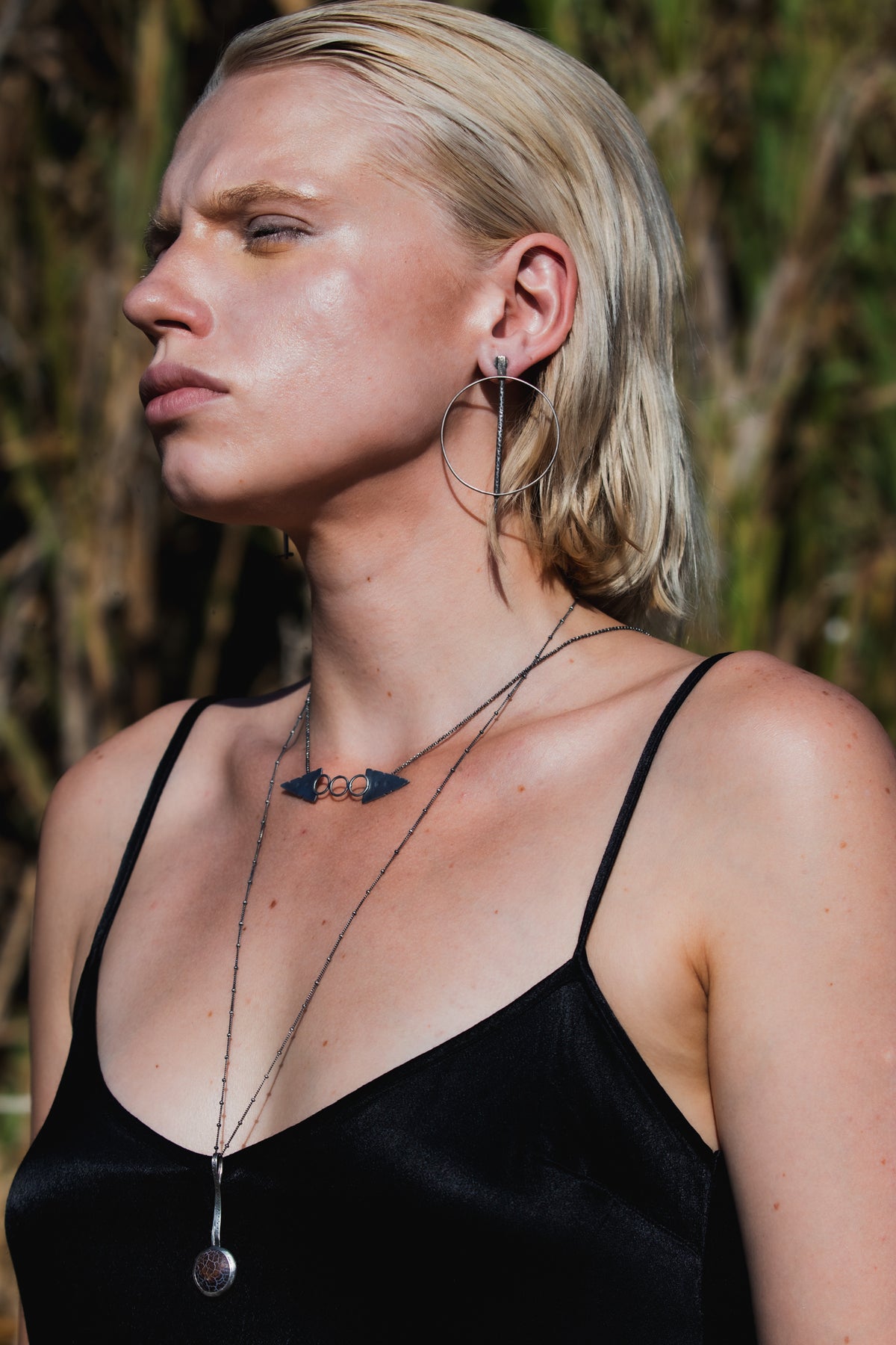 Horizontal Tribal Arrow Necklace