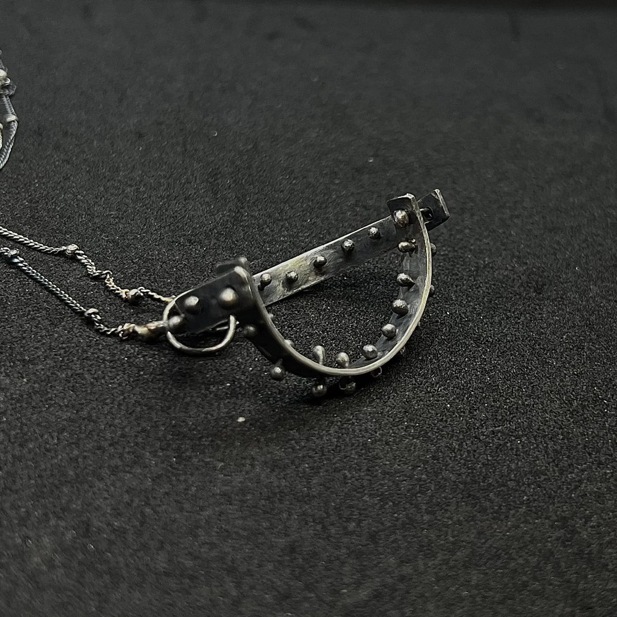 Dual-Axis Convertible Crescent Necklace