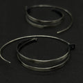 Double Strip Silver Hoops