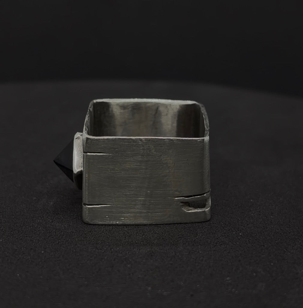The Dark Apex Cube Ring