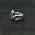 The Labradorite Pyramid Ring