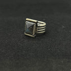 The Labradorite Pyramid Ring