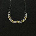 Luna Brass & Silver Crescent Necklace