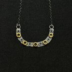 Luna Brass & Silver Crescent Necklace