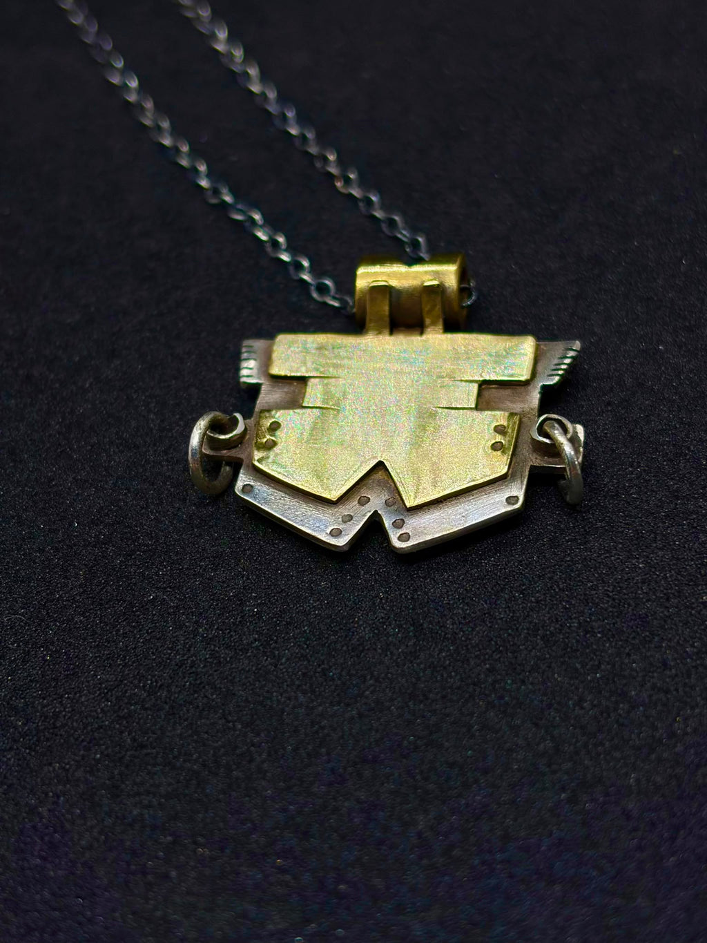 Mayan Mask Layered Pendant