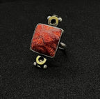 Ocean Coral Shield Ring