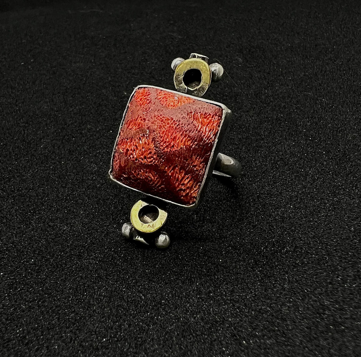 Ocean Coral Shield Ring