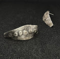 Textured Octopus Silver Studs