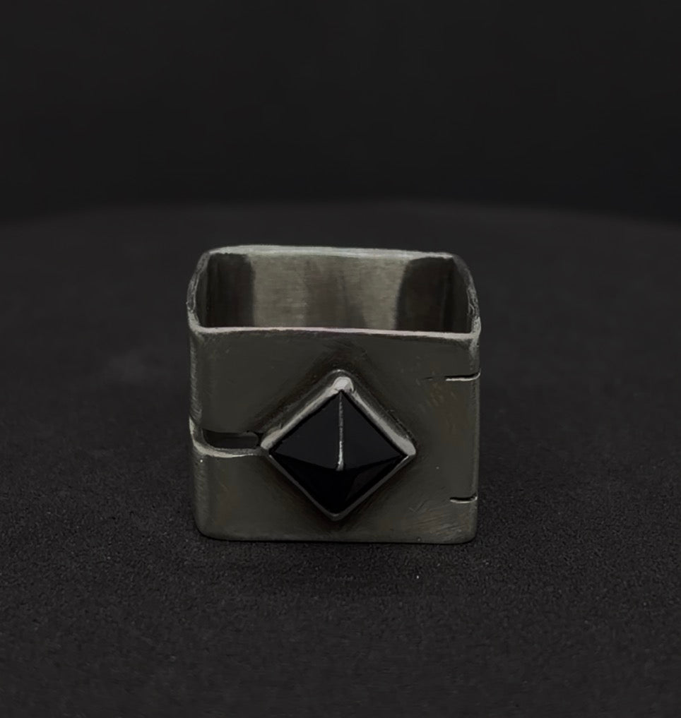 The Dark Apex Cube Ring