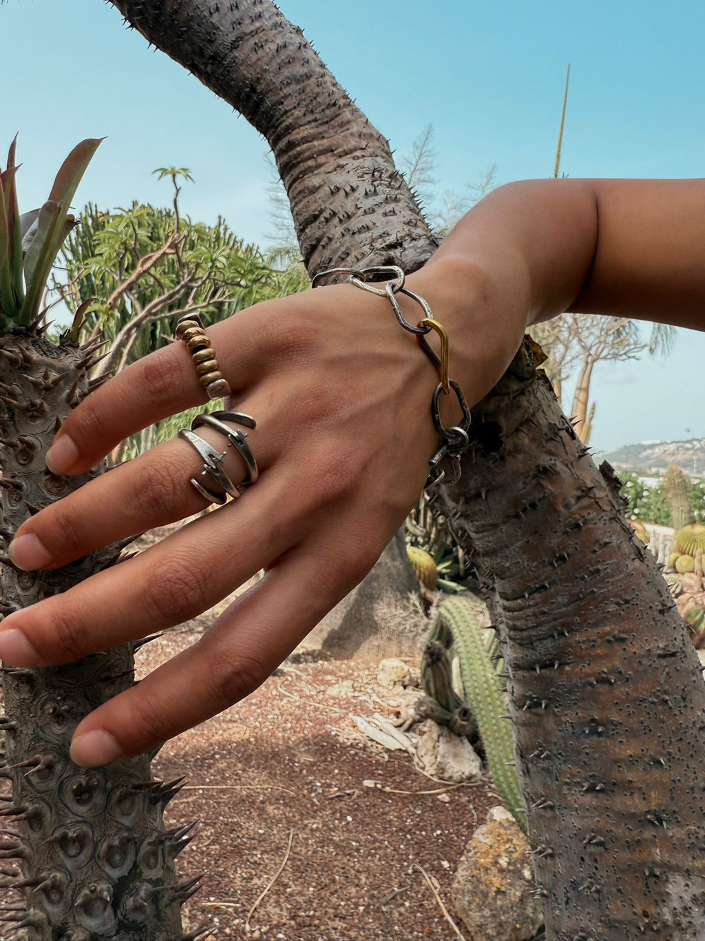 The Rolling Brass Bead Ring