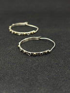 Two-Tone Tube Studded Hoops