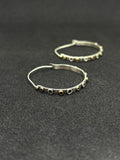 Two-Tone Tube Studded Hoops