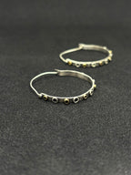 Two-Tone Tube Studded Hoops