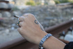 Greek Letter Silver Cuff