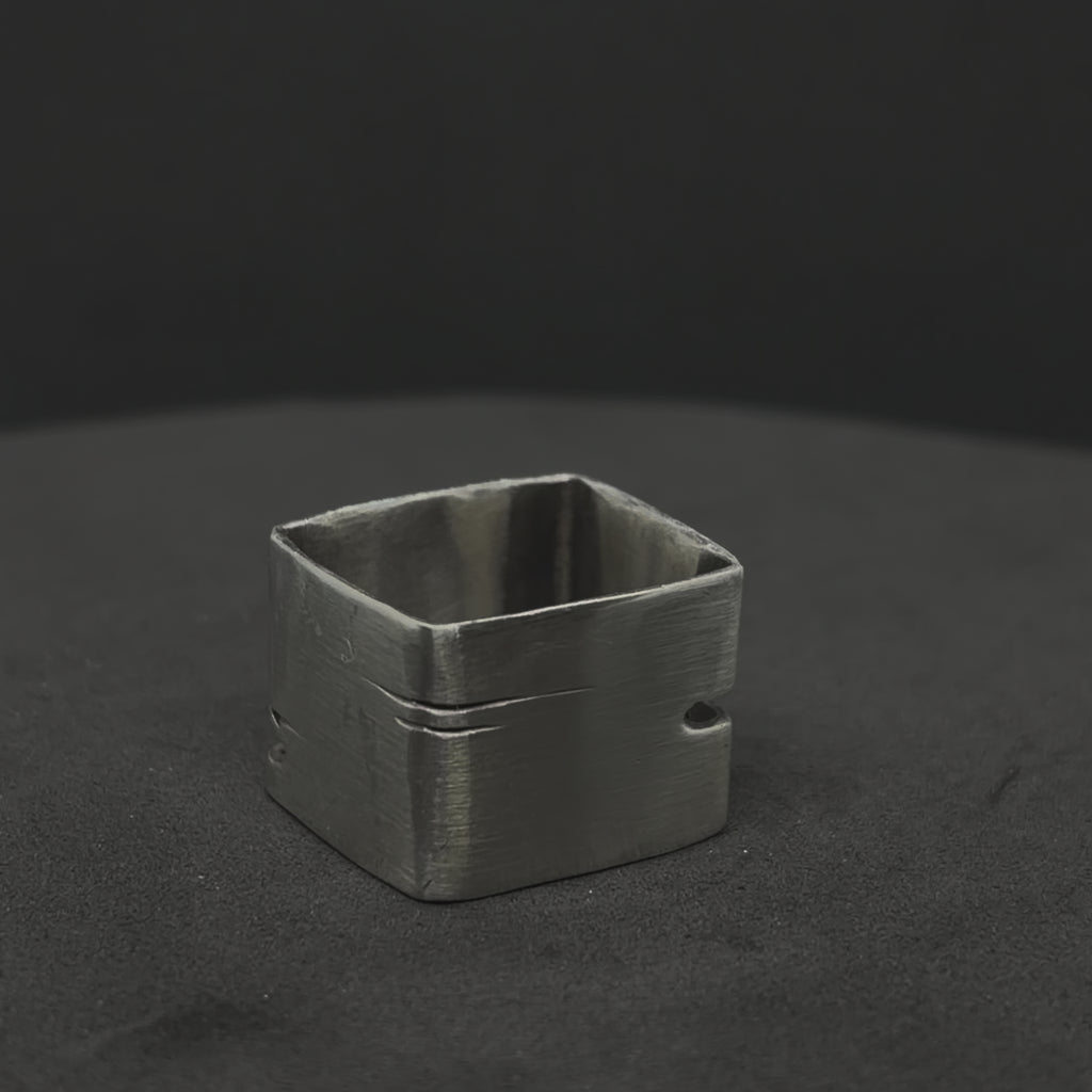 The Dark Apex Cube Ring