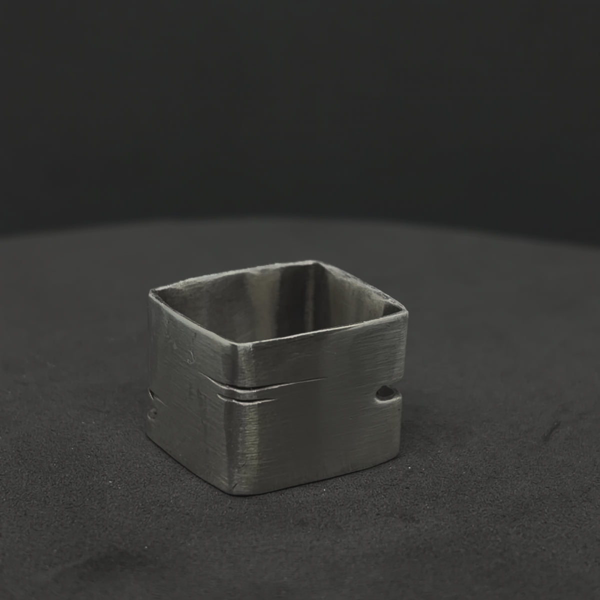 The Dark Apex Cube Ring