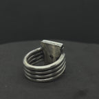 The Labradorite Pyramid Ring