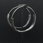 Hammered Folded Ribbon Hoops