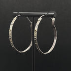 Two-Tone Tube Studded Hoops