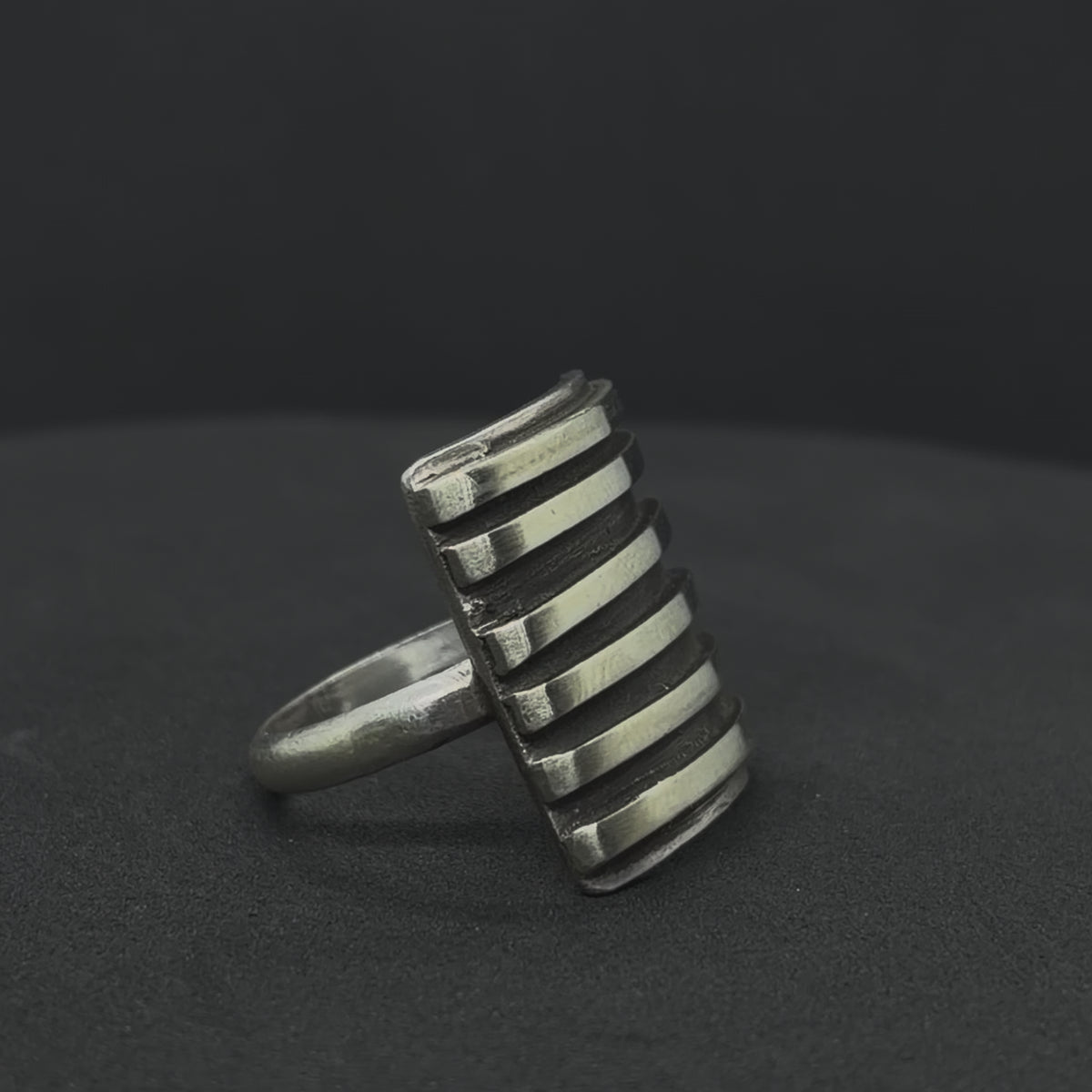 The Striped Shield Ring
